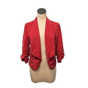 Cartonnier Blazer Womens 8 Open Front Shawl Collar Corduroy Jacket Anthropologie